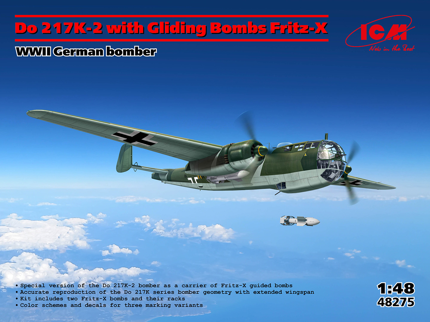 【予約する】 1/48 ドルニエ 217K-2 w/ Fritz-X 【予約する】 1/48 ドルニエ 217K-2 w/ Fritz-X