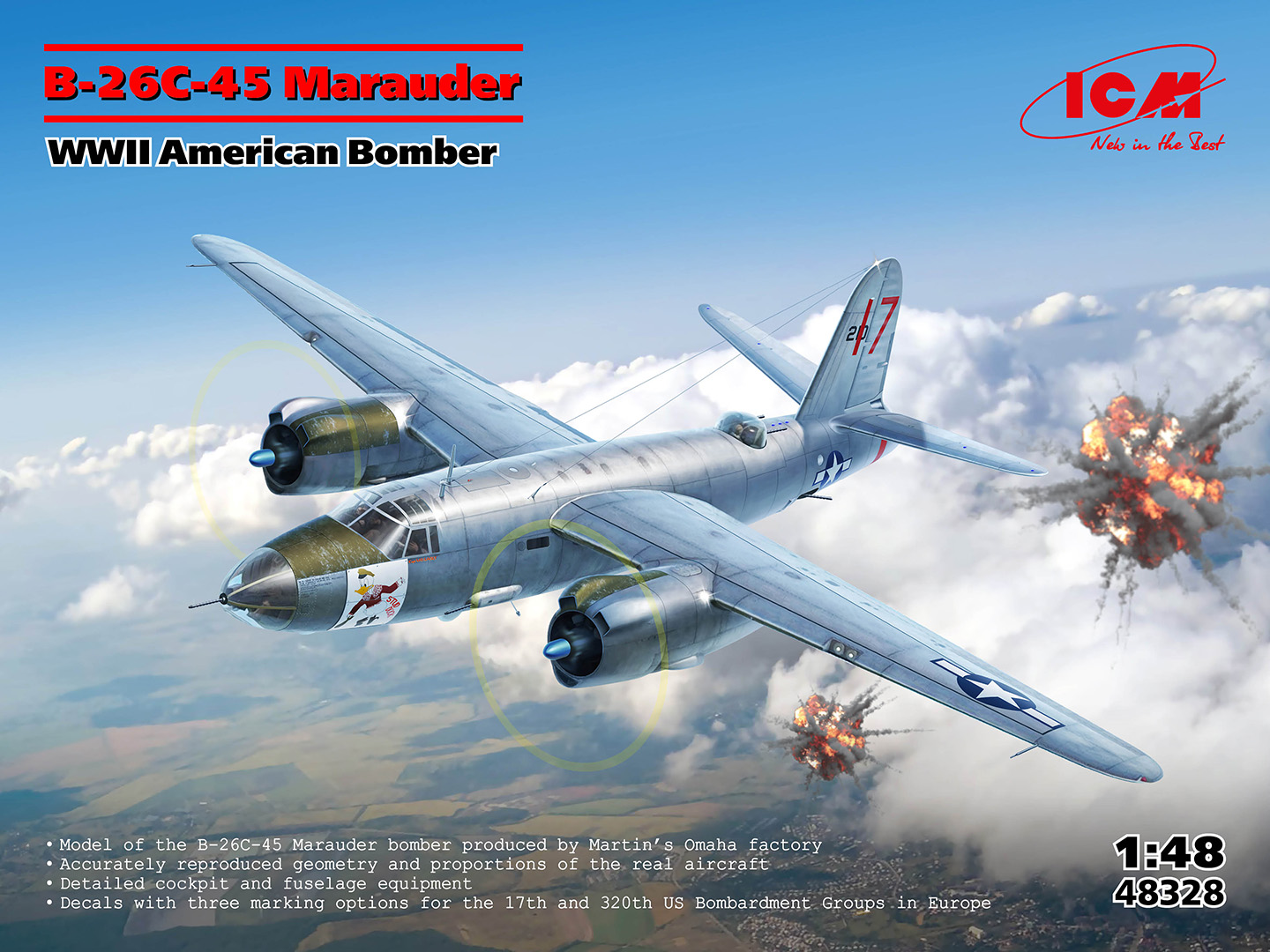 【予約する】 1/48 WWII アメリカ爆撃機 B-26C-45 マローダー 【予約する】 1/48 WWII アメリカ爆撃機 B-26C-45 マローダー