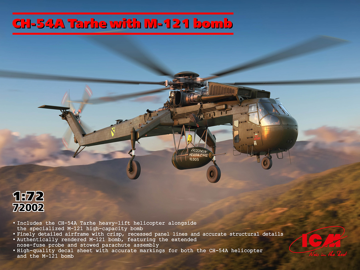【予約する】 1/72 シコルスキー CH-54A タルヘw/M-121爆弾 【予約する】 1/72 シコルスキー CH-54A タルヘw/M-121爆弾