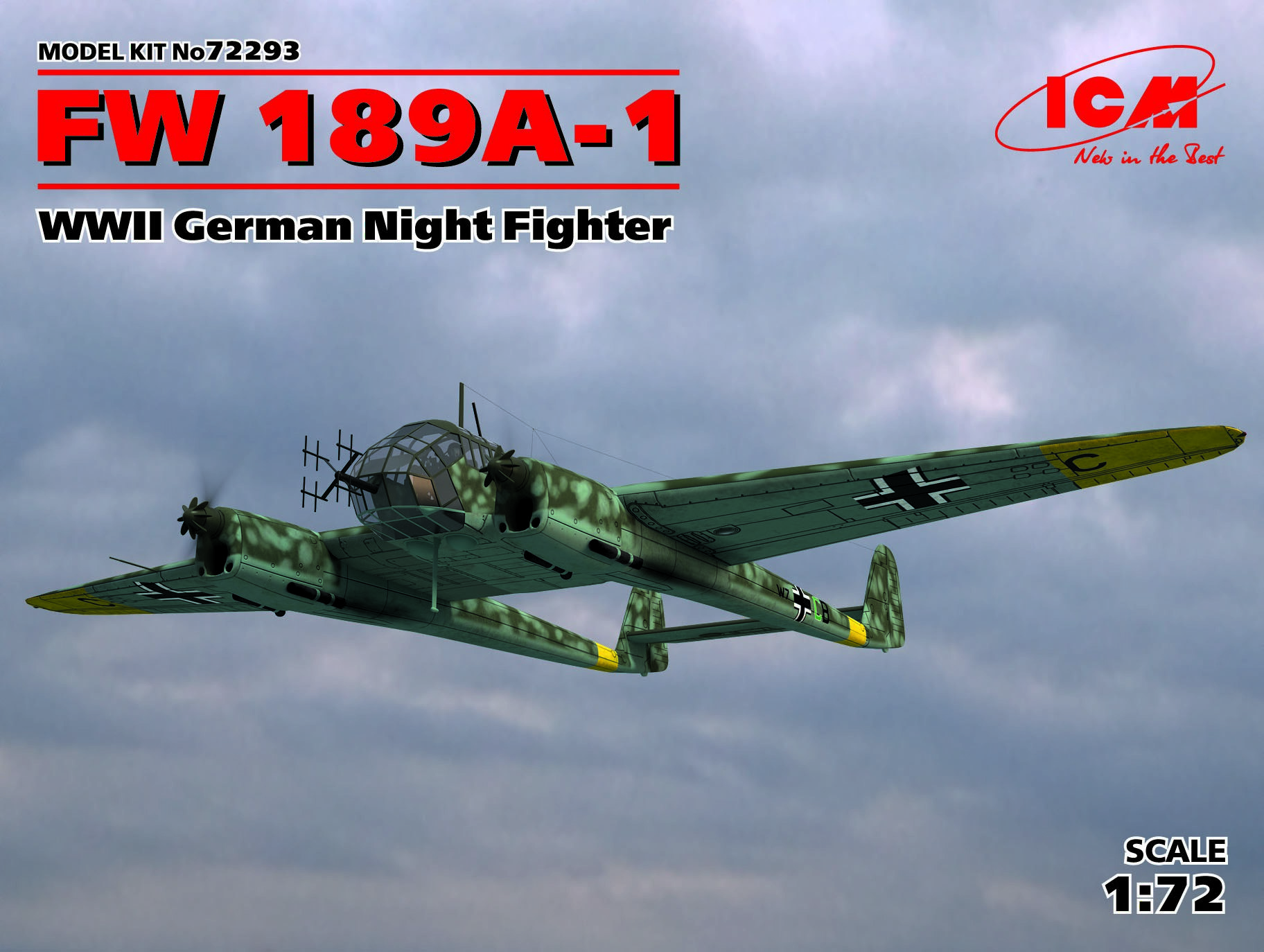 1/72　ファオッケウルフ Fw189A-1 夜戦型