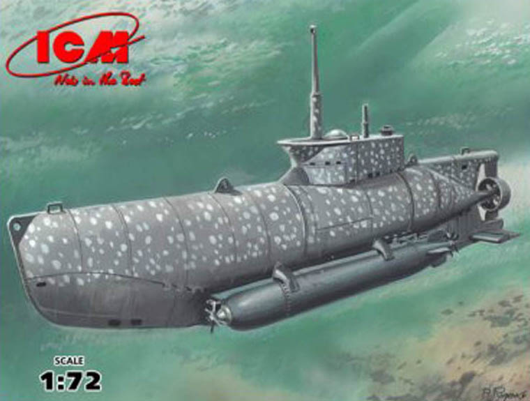 1/72　ドイツ Uボート XXVIIB ゼーフント 特殊潜航艇　前期型