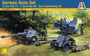 1/72　WW.II ドイツ軍 対戦車砲セットPAK35, PAK40, FLAK38