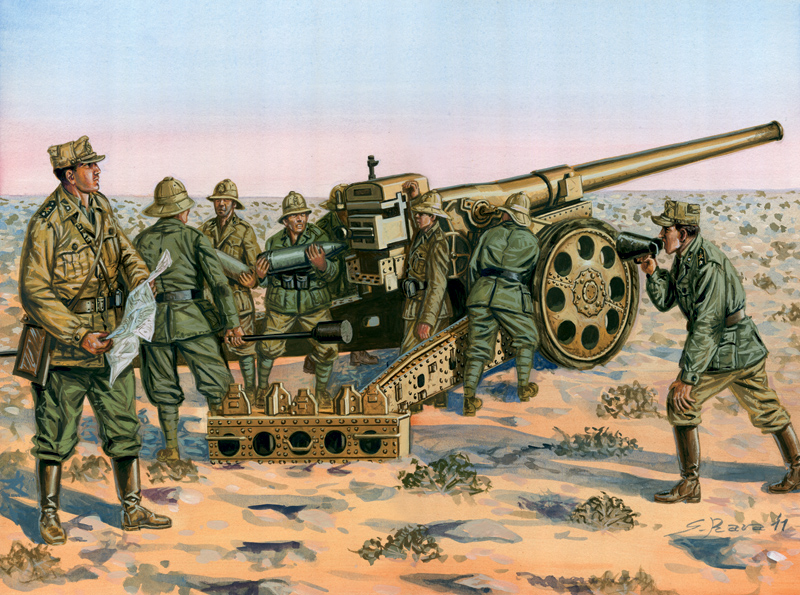 1/72 WW.II イタリア軍 149/40野砲 w/砲兵