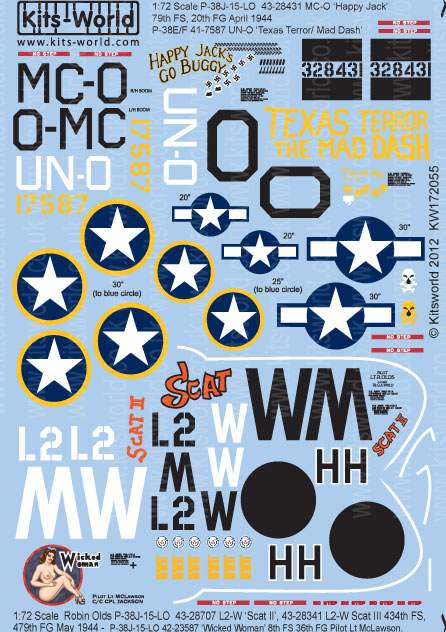 1/72　P-38J-15-LO 43-28431 MC-O ‘Happy Jack’ 79th FS, 20th FG A - ウインドウを閉じる