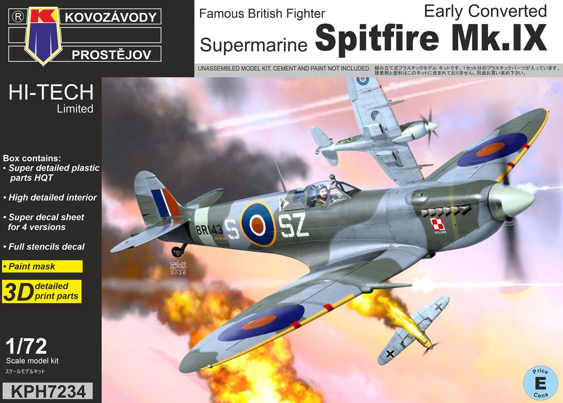 【予約する】 1/72 スピットファイア Mk.Ⅸ (初期改造型) ハイテックキット 【予約する】 1/72 スピットファイア Mk.Ⅸ (初期改造型) ハイテックキット