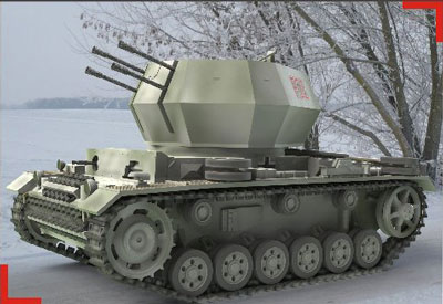 1/72 独・ヴィルベルヴィント20ミリ4連装III号戦車車体 1/72 独・ヴィルベルヴィント20ミリ4連装III号戦車車体