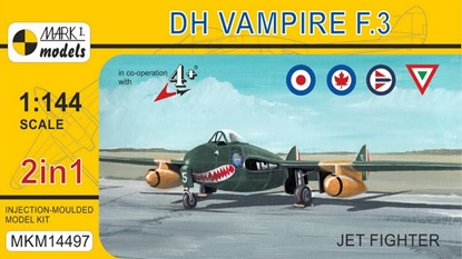 【予約する】 1/144 D.H.バンパイア F.3 "ジェット戦闘機" (2機入り) 【予約する】 1/144 D.H.バンパイア F.3 "ジェット戦闘機" (2機入り)