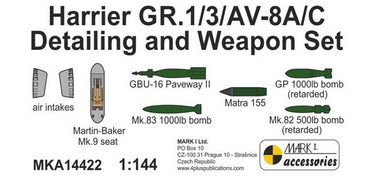 【予約する】 1/144 ハリアー GR.1/3/AV-8A/C インテーク & 武装セット (マーク1用) 【予約する】 1/144 ハリアー GR.1/3/AV-8A/C インテーク & 武装セット (マーク1用)