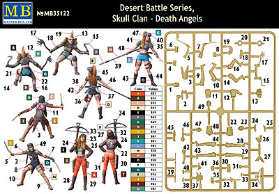 1/35　デスエンジェルス女性戦士4体-Desert Battleシリーズ-ファンタジー
