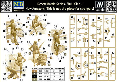 1/35　ニューアマゾネス4体+捕虜1体-Desert Battleシリーズ-ファンタジー