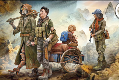 1/35 砂漠の戦いシリーズ・希望の子供・長距離襲撃・男女+子供&人型ロボットカート付 1/35 砂漠の戦いシリーズ・希望の子供・長距離襲撃・男女+子供&人型ロボットカート付