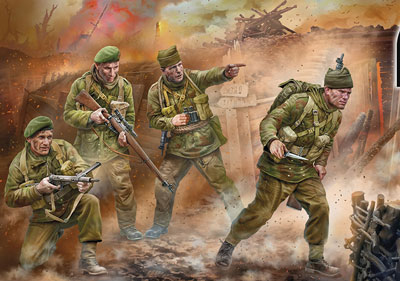 1/35 英・コマンド部隊4体・ディエップ上陸作戦1942 1/35 英・コマンド部隊4体・ディエップ上陸作戦1942
