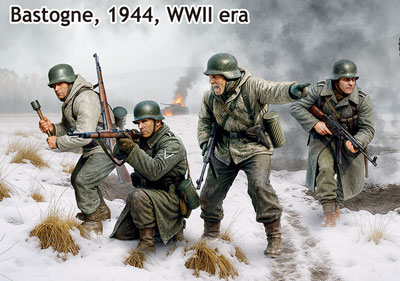 1/35 独・国防軍歩兵4体・バストーニュ1944年12月 1/35 独・国防軍歩兵4体・バストーニュ1944年12月
