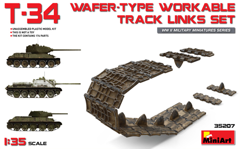 1/35 T-34戦車用ウェハータイプ履帯セット(連結可動式) 1/35 T-34戦車用ウェハータイプ履帯セット(連結可動式)