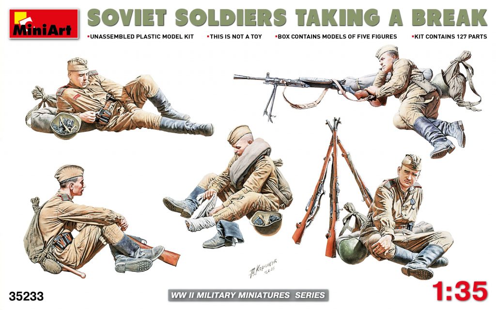 【予約する】 1/35 ソビエト兵(休息中)フィギュア5体入 【予約する】 1/35 ソビエト兵(休息中)フィギュア5体入