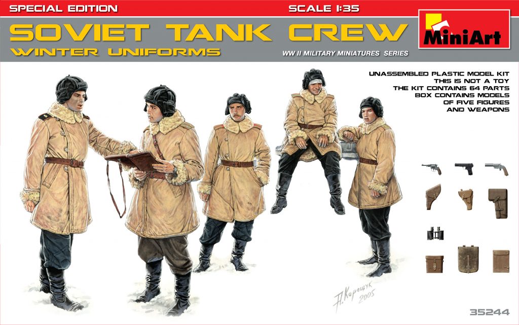 1/35　ソビエト タンククルー冬季防寒服着用フィギュア5体入装備品付（特別版） - ウインドウを閉じる