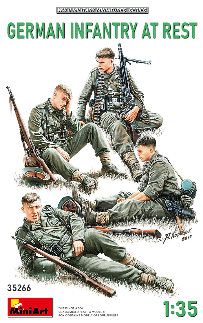 1/35 ドイツ歩兵4体入(休息中) 1/35 ドイツ歩兵4体入(休息中)