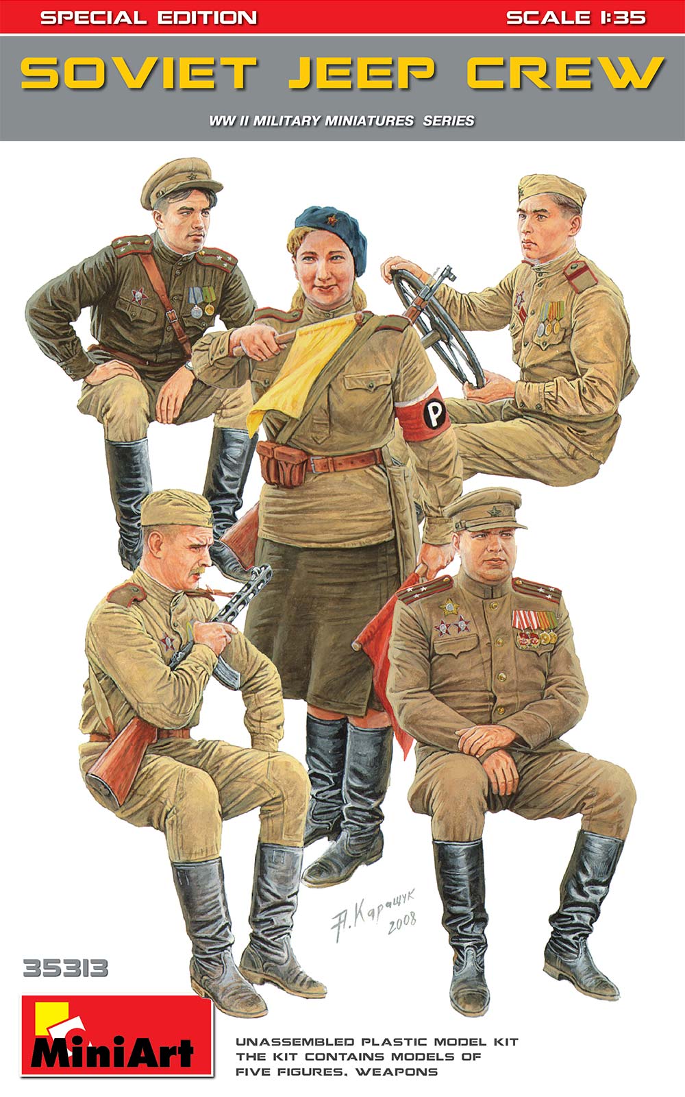 【予約する】 1/35 ソビエトジープクルー5体入 特別版(武器・装備品付) 【予約する】 1/35 ソビエトジープクルー5体入 特別版(武器・装備品付)