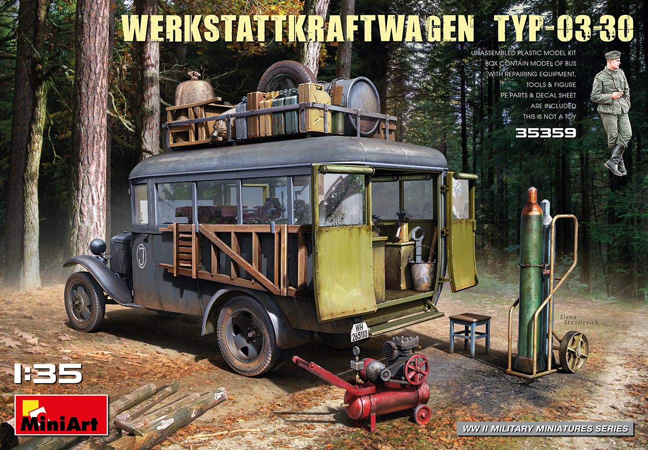1/35 職人用工房車 タイプ03-30(修理用機械・工具・兵隊1体付) 1/35 職人用工房車 タイプ03-30(修理用機械・工具・兵隊1体付)