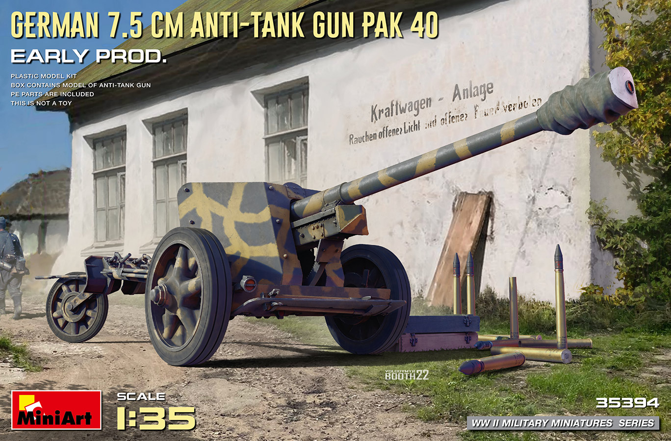 1/35　ドイツの7.5cm対戦車砲PaK40　初期型