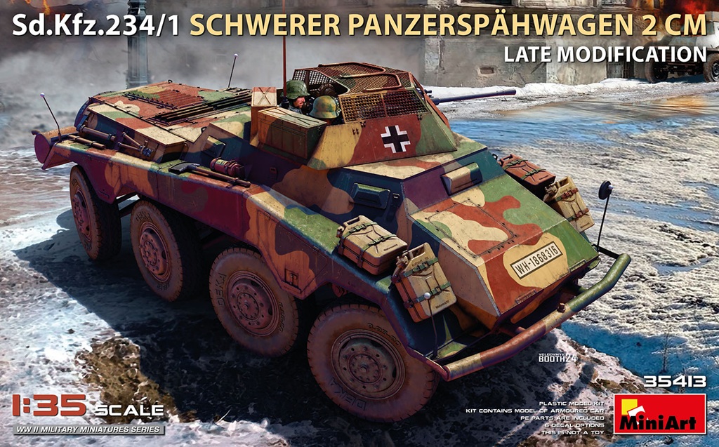1/35 Sd.Kfz.234/1 重装甲偵察車(2cm砲搭載型) 後期型 1/35 Sd.Kfz.234/1 重装甲偵察車(2cm砲搭載型) 後期型