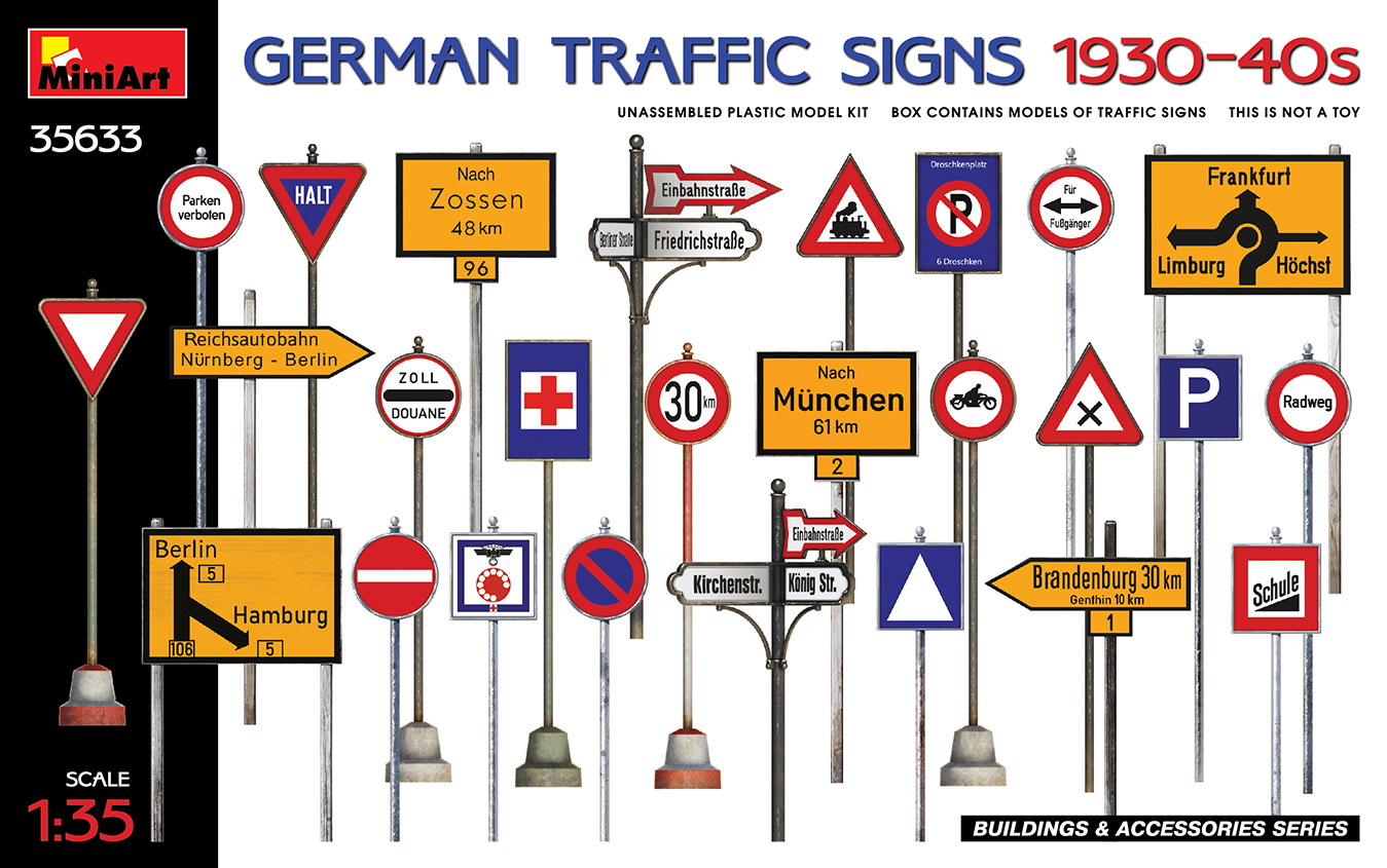 1/35　ドイツ交通標識 1930年～40年