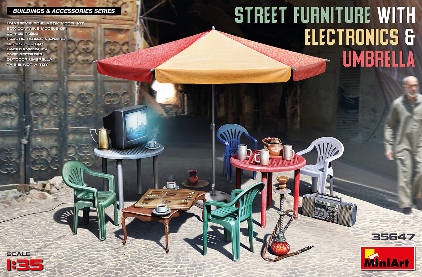 1/35 路上の家具 と家電 & パラソル 1/35 路上の家具 と家電 & パラソル