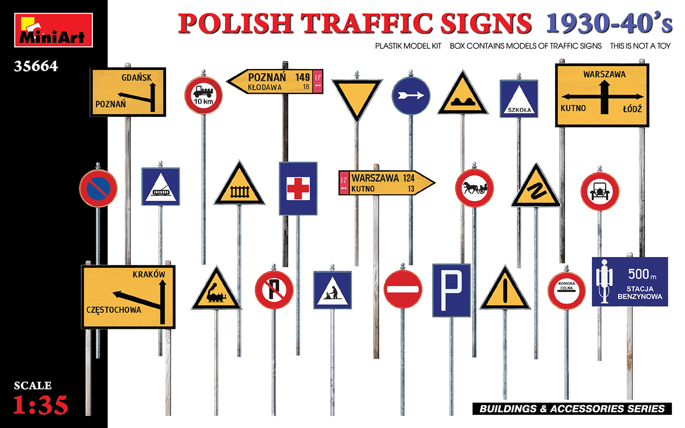 1/35　ポーランド交通標識1930-40年代