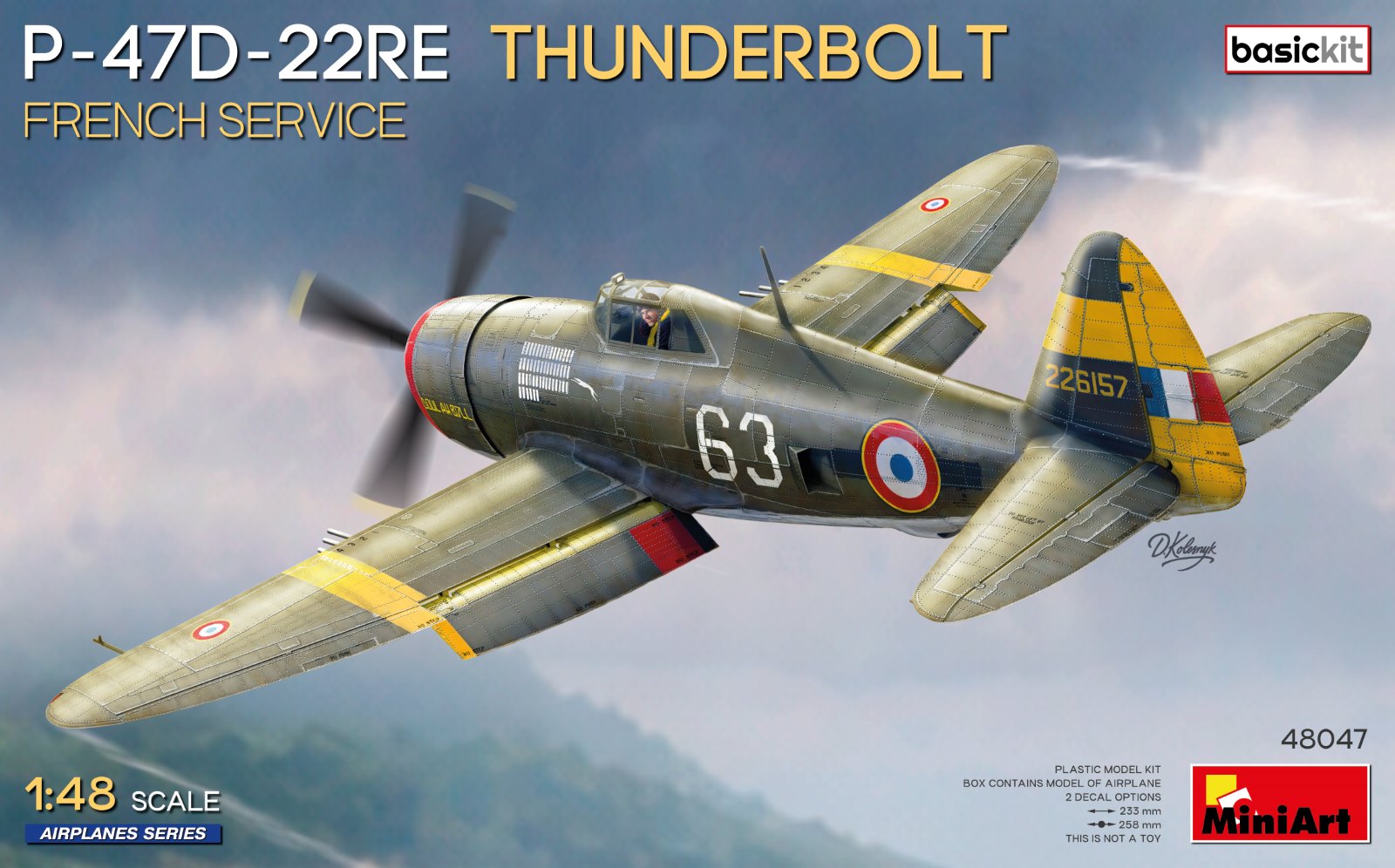 【予約する】 1/48 P-47D-22RE サンダーボルト フランス軍仕様 ベーシックキット 【予約する】 1/48 P-47D-22RE サンダーボルト フランス軍仕様 ベーシックキット