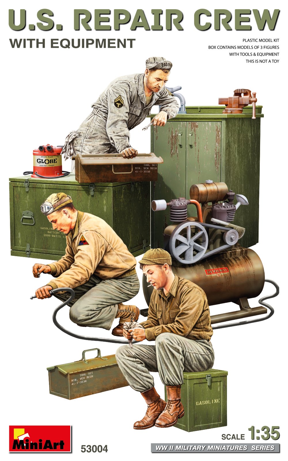 【予約する】 1/35 米国修理員 w/機材 【予約する】 1/35 米国修理員 w/機材