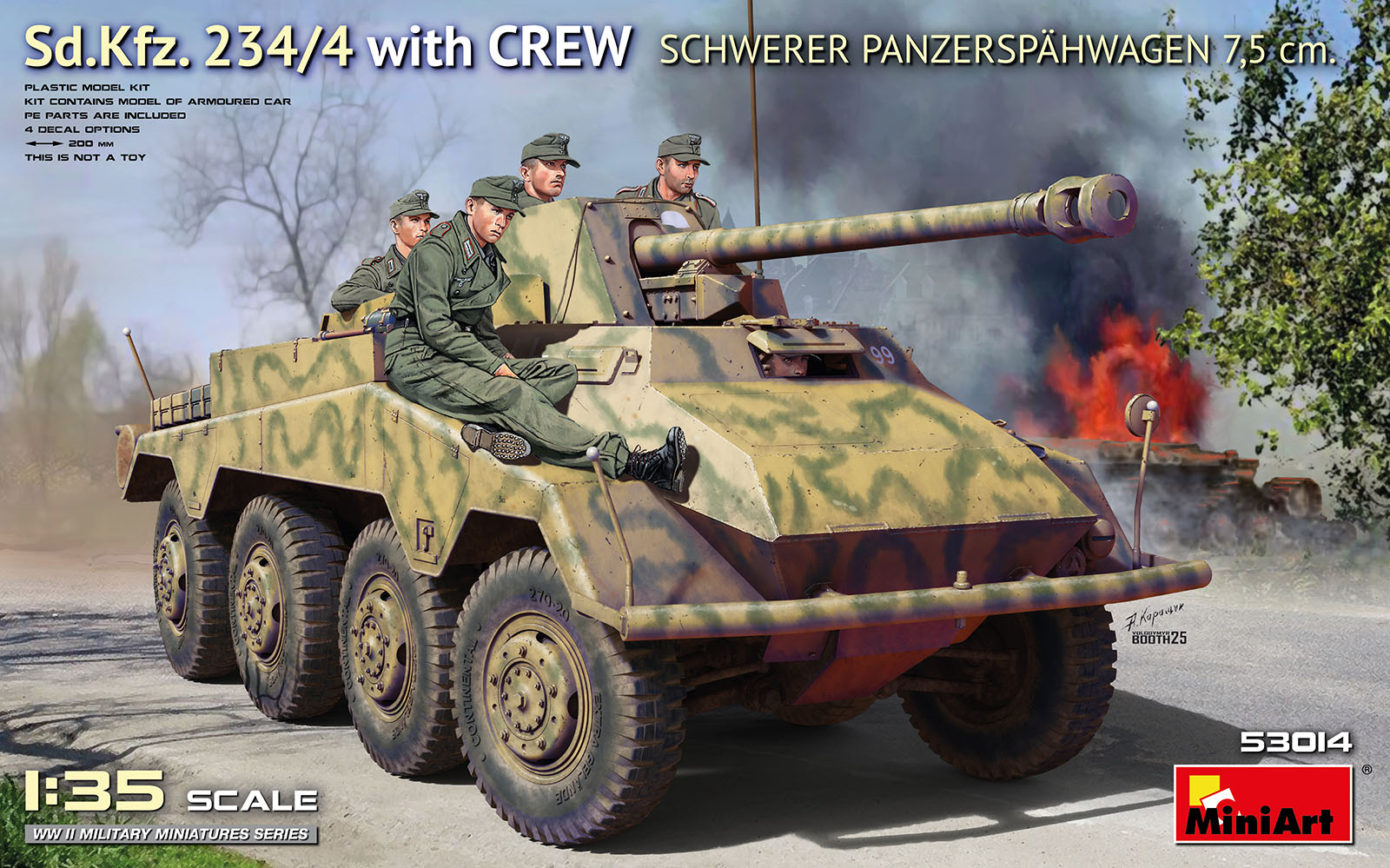 【予約する】 1/35 Sd.Kfz. 234/4 重装甲偵察車 7.5cm砲搭載 w/クルー 【予約する】 1/35 Sd.Kfz. 234/4 重装甲偵察車 7.5cm砲搭載 w/クルー