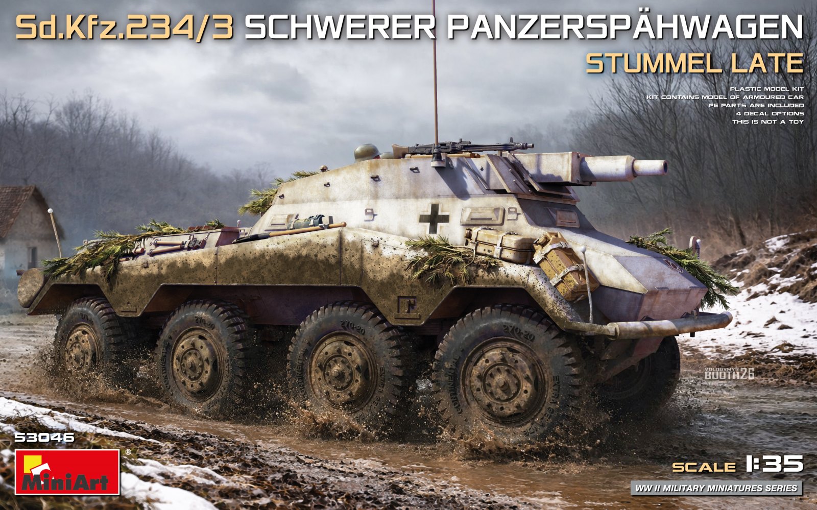 【予約する】 1/35 Sd.Kfz.234/3 重装甲偵察車「シュトゥンメル」後期型 【予約する】 1/35 Sd.Kfz.234/3 重装甲偵察車「シュトゥンメル」後期型