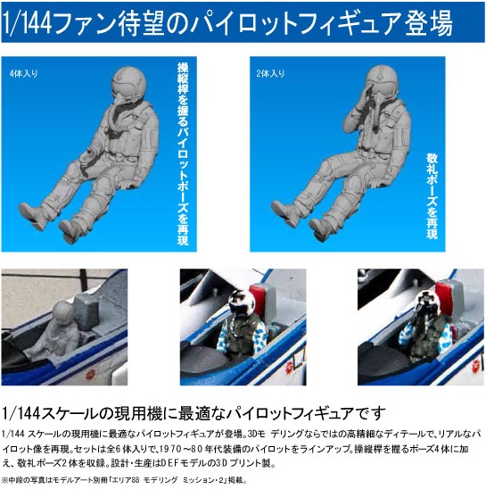 【予約する】 1/144 現用機用パイロットフィギュア(6体り) 【予約する】 1/144 現用機用パイロットフィギュア(6体り)