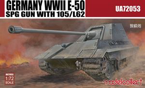 1/72 WWIIドイツ E-50自走砲 w/105/L62砲 （エッチング、金属砲身付）
