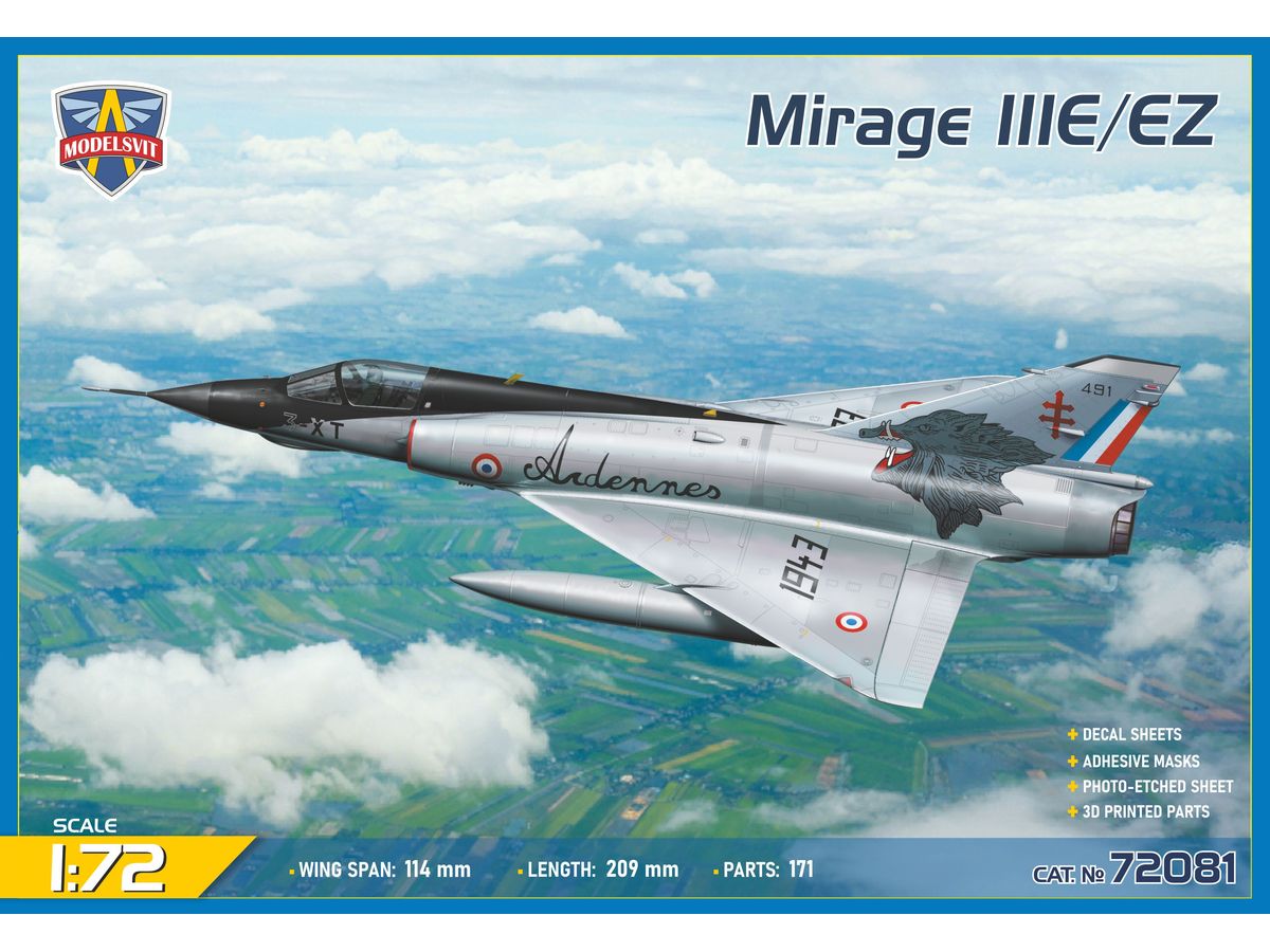 【予約する】 1/72 ミラージュⅢE/EZ 戦闘攻撃機 【予約する】 1/72 ミラージュⅢE/EZ 戦闘攻撃機