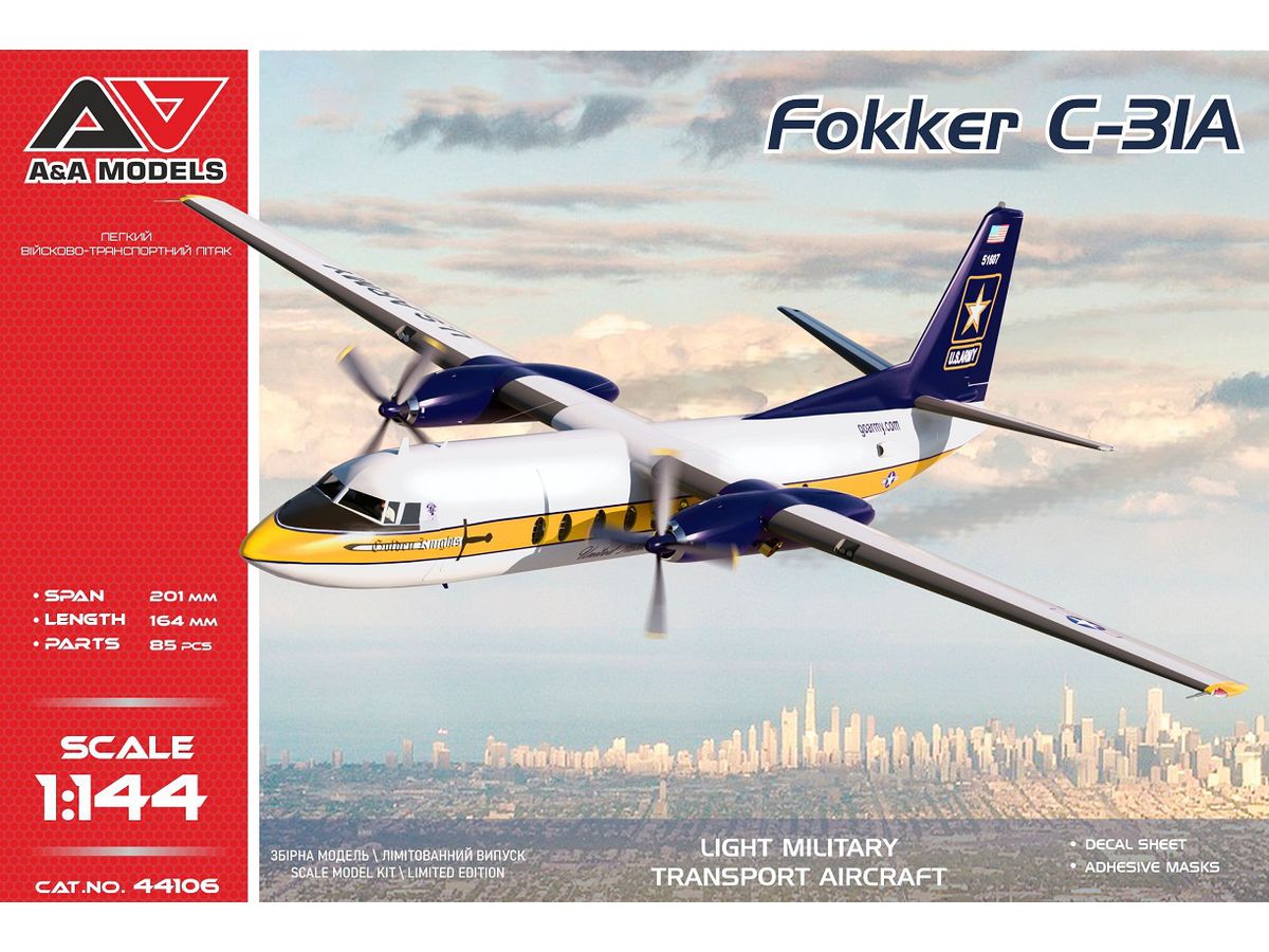 1/144 フォッカー C-31A "アメリカ陸軍パラシュートチーム専用機" 1/144 フォッカー C-31A "アメリカ陸軍パラシュートチーム専用機"