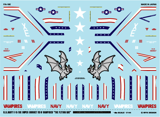 1/144　F/A-18E VX-9 ヴァンパイアズ 「ザ・フライング バット」