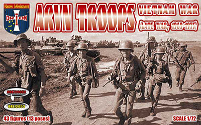 1/72 南ベトナム軍・ベトナム戦後期装備(1969-75)・13ポーズ43体 1/72 南ベトナム軍・ベトナム戦後期装備(1969-75)・13ポーズ43体