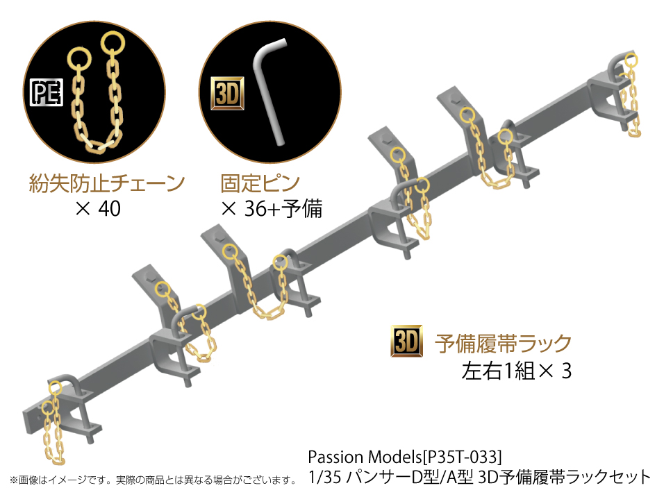 1/35 パンサーD型/A型 予備履帯ラックセット 1/35 パンサーD型/A型 予備履帯ラックセット