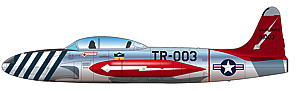 1/72 アメリカ空軍練習機 T-33A シューティングスター "スカイブレイザーズ"