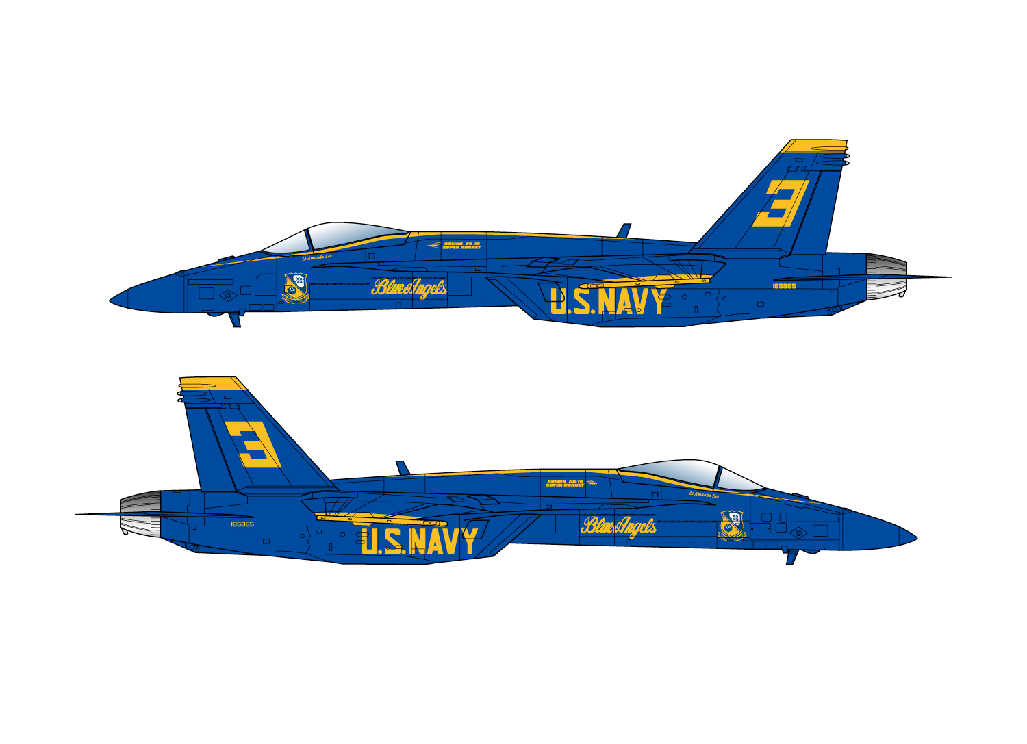 1/144 アメリカ海軍 F/A-18E スーパーホーネット ブルーエンジェルス