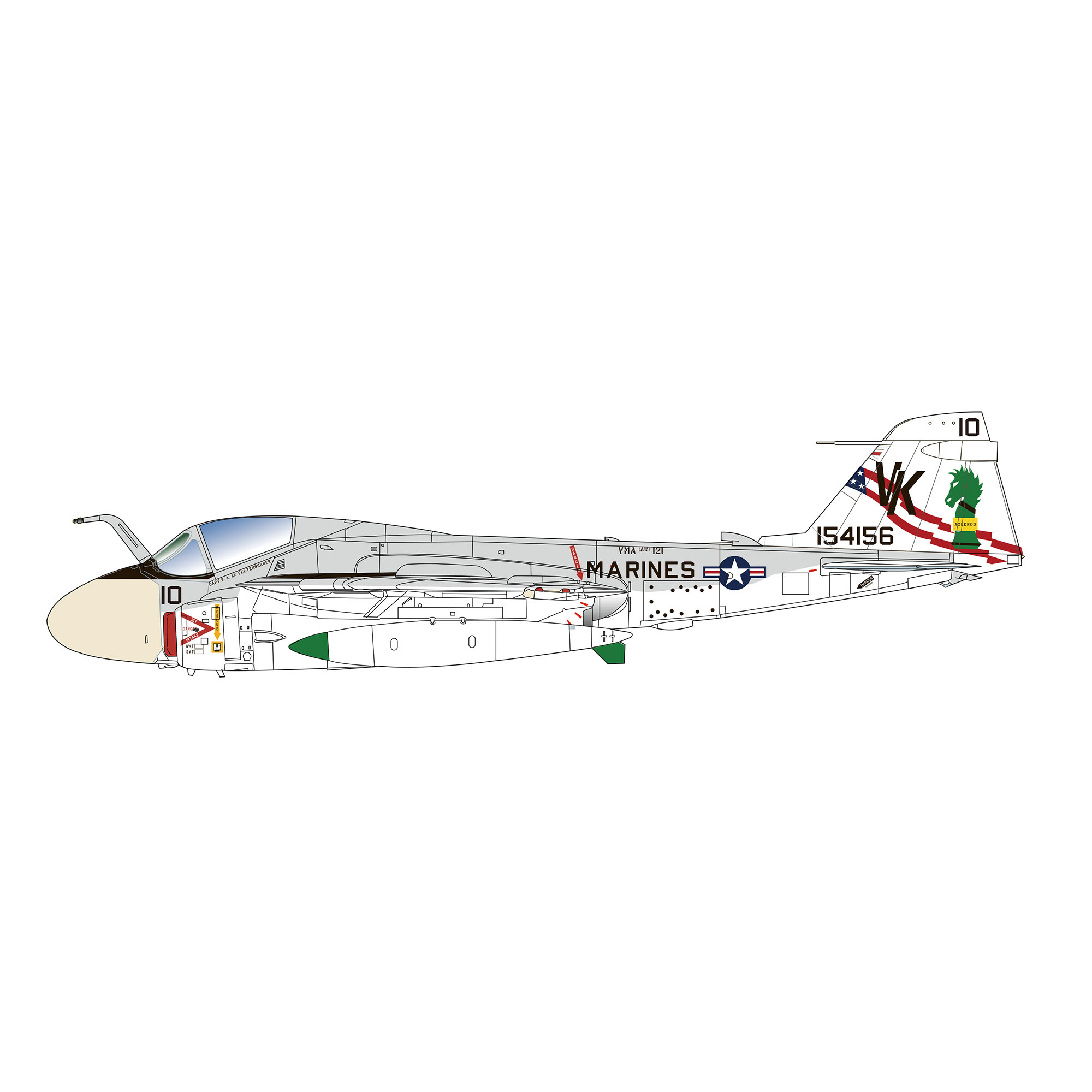 【予約する】 1/144 アメリカ軍 艦上攻撃機 A-6イントルーダー アメリカ建国200年記念塗装機 2機セット 海兵隊VM 【予約する】 1/144 アメリカ軍 艦上攻撃機 A-6イントルーダー アメリカ建国200年記念塗装機 2機セット 海兵隊VM