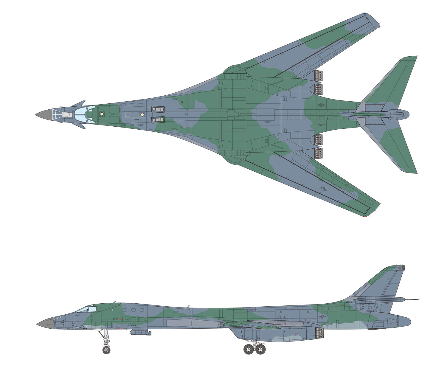 1/144アメリカ空軍 爆撃機 B-1Bランサー 第 337 爆撃飛行隊（初期型3色迷彩）
