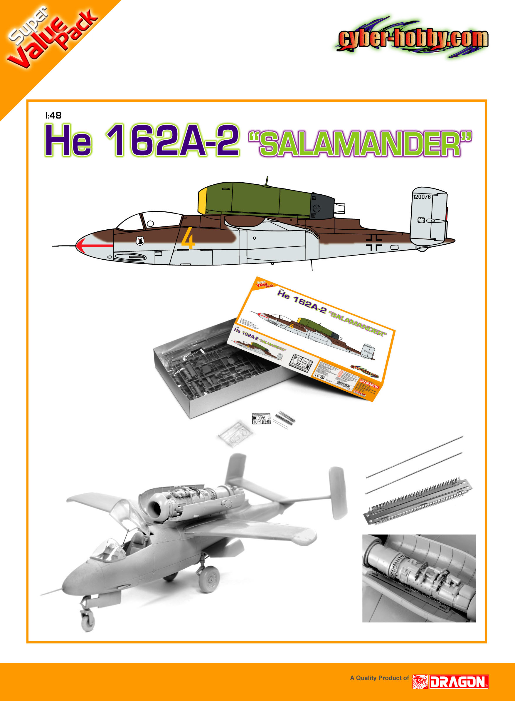 1/48　WW.II ドイツ空軍 ハインケル He162A-2 "サラマンダー"