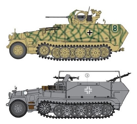 1/35 WW.IIドイツ軍　Sd.Kfz.251/17 C型　対空自走砲/コマンドバージョン (2in1)