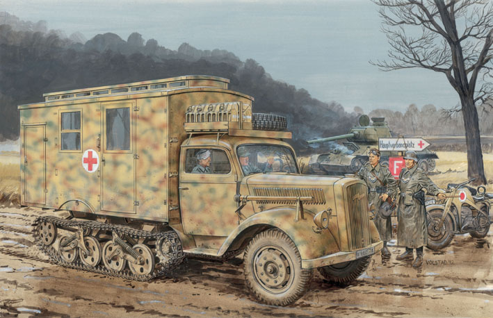 1/35 WW.II ドイツ軍 Sd.Kfz.3 マウルティア　野戦救急車