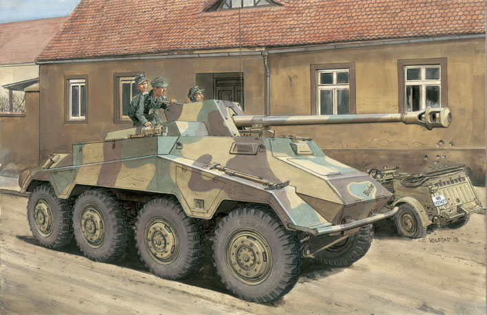 1/35 WW.II ドイツ軍 Sd.Kfz.234/4 パックワーゲン 8輪対戦車自走砲（プレミアム エディション）