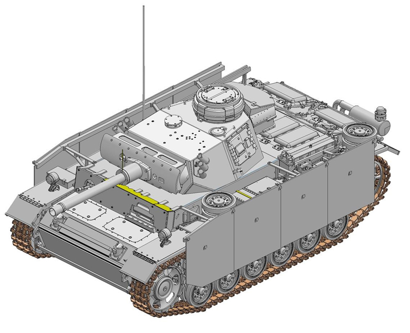 1/35 WW.II ドイツ軍 III号戦車(FI)M型 火炎放射戦車 w/シュルツェン - ウインドウを閉じる