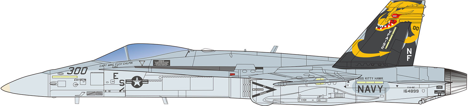 1/144 アメリカ海軍艦上戦闘機 F/A-18C ホーネット ゴールデンドラゴンズ