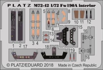 1/72 フォッケウルフ Fw190A用エッチング(内装)&スワスチカデカールセット 1/72 フォッケウルフ Fw190A用エッチング(内装)&スワスチカデカールセット
